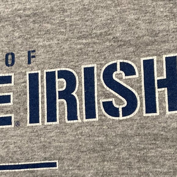 Briar Creek Vintage Notre Dame Gray T Shirt Long Sleeve Unisex Adult L - Picture 9 of 13